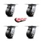 Service Caster 4 Inch Heavy Duty Rubber on Aluminum Caster Set with Ball Bearings SCC, 4PK SCC-35S420-RAB-4 - alternate 2